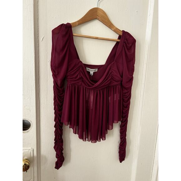 Urban Outfitters Carried Away Blouse Purple NWT | S - Picture 2 of 5